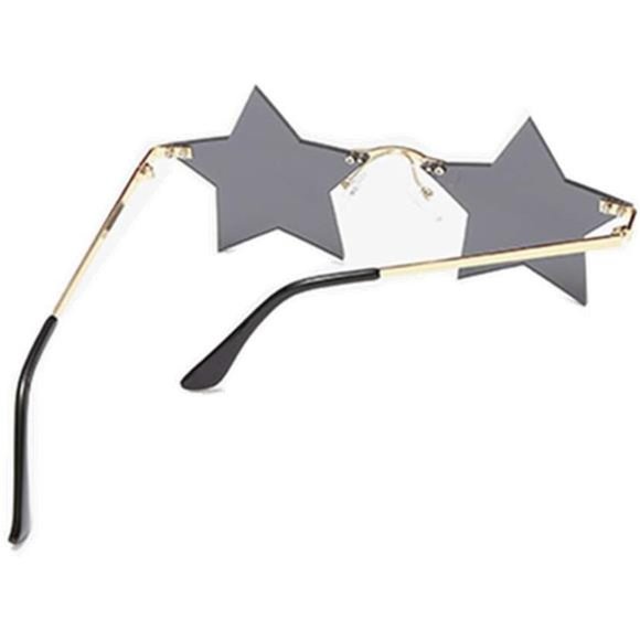 Rimless Star shape Sunglasses Personality Sun Glasses women/men Party glasses - Picture 2 of 6